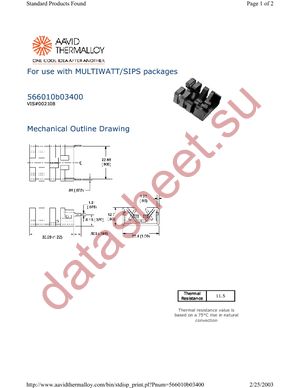 566010B03400G datasheet  